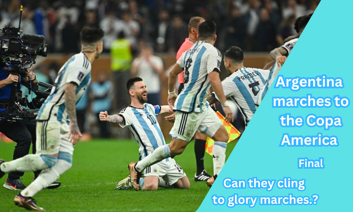 Argentina National Football Team celebrating a victory at the Copa America 2024
