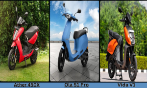 Electric Vehicles Ather 450X vs Ola S1 Pro vs vida v1