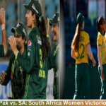 Pak vs. SA: Aliya Riaz hits a boundary during her 52-run knock against South Africa.