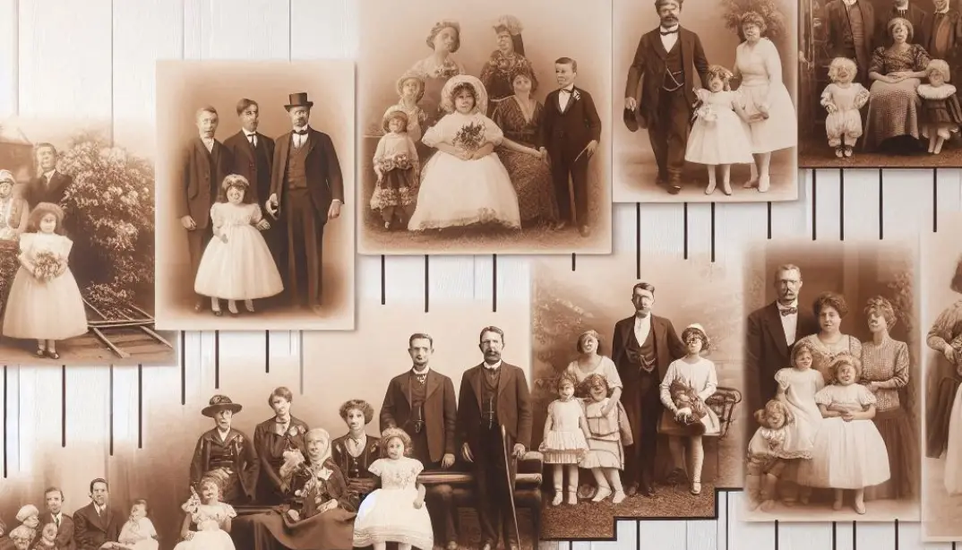 National Daughter's Day: A historic timeline showcasing images of families from various eras.