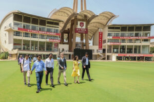 Dy Patil Cricket Stadium ground. 