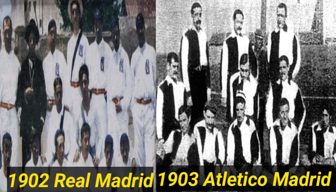 Real Madrid vs Atletico Madrid differences: historical posters of Real Madrid and Atletico Madrid