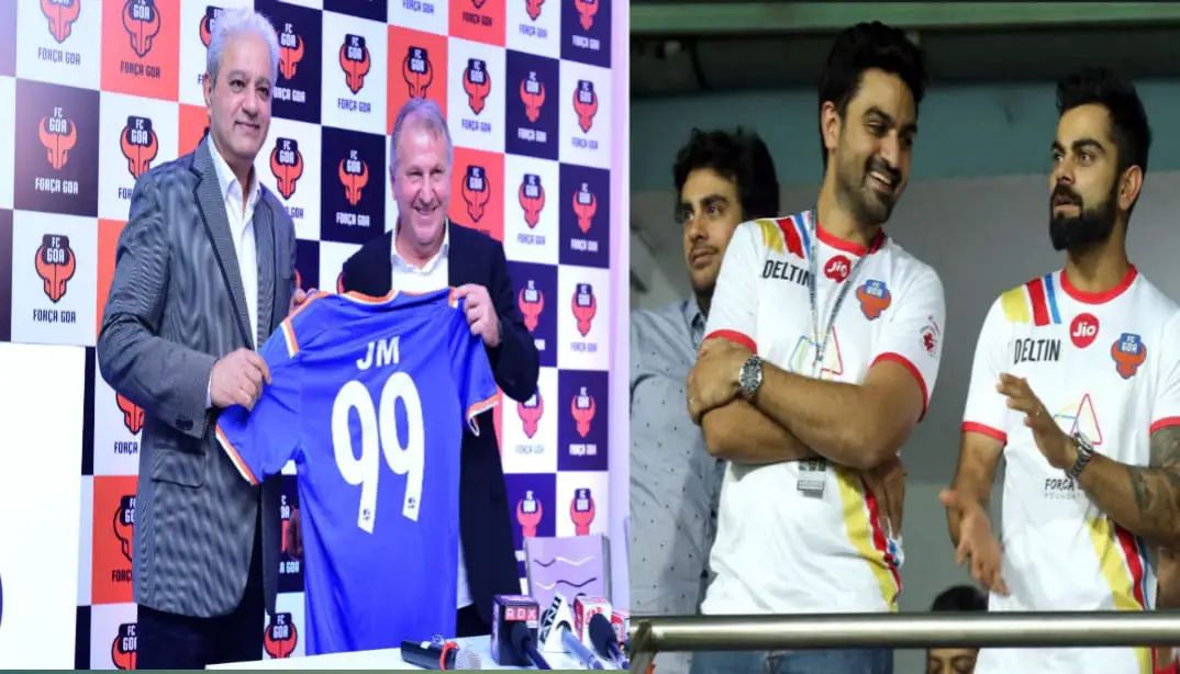  FC Goa owners: Jaydev Mody, Akshay Tandon, and Virat Kohli 