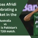 Australia vs Pakistan: Abbas Afridi celebrating a wicket in the Australia vs Pakistan 2nd T20I match.