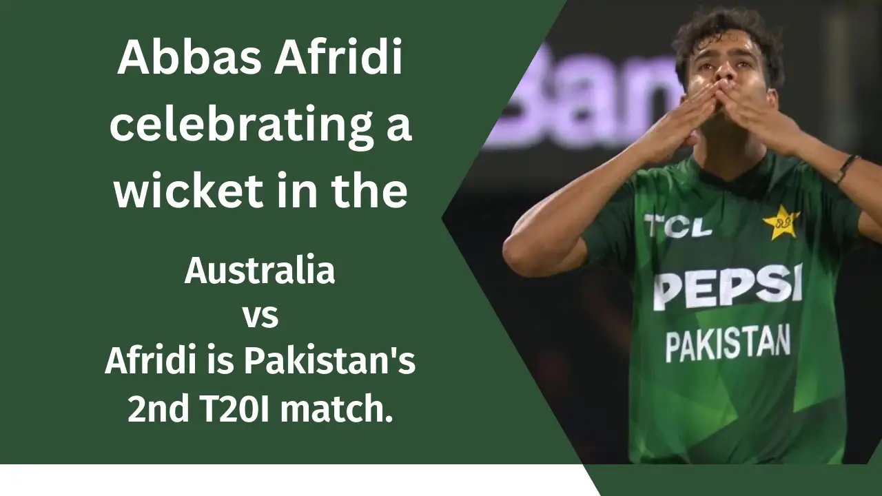 Australia vs Pakistan: Abbas Afridi celebrating a wicket in the Australia vs Pakistan 2nd T20I match.