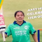 Bangladesh Women vs Ireland Women: Amy Hunter celebrating her ODI fifty.