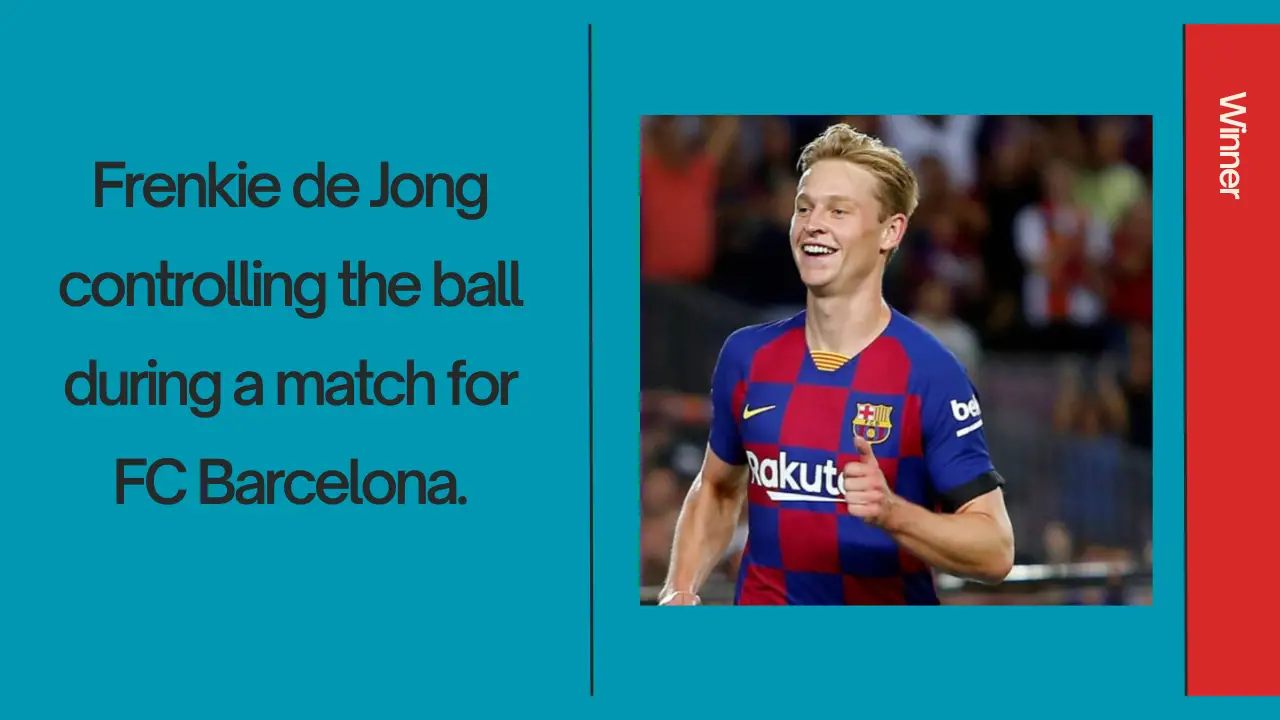 Frenkie de Jong controlling the ball during a match for FC Barcelona.