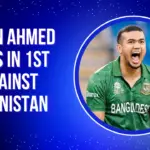 AFG vs ban: Taskin Ahmed celebrates wicket against Afghanistan in Sharjah ODI