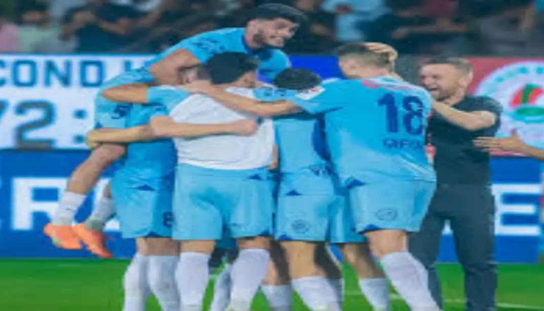 Stay updated with Mumbai City FC vs Hyderabad FC LIVE score in ISL 2024-25. MCFC leads 1-0 after Mehtab Singh celebrating his goal with teammates