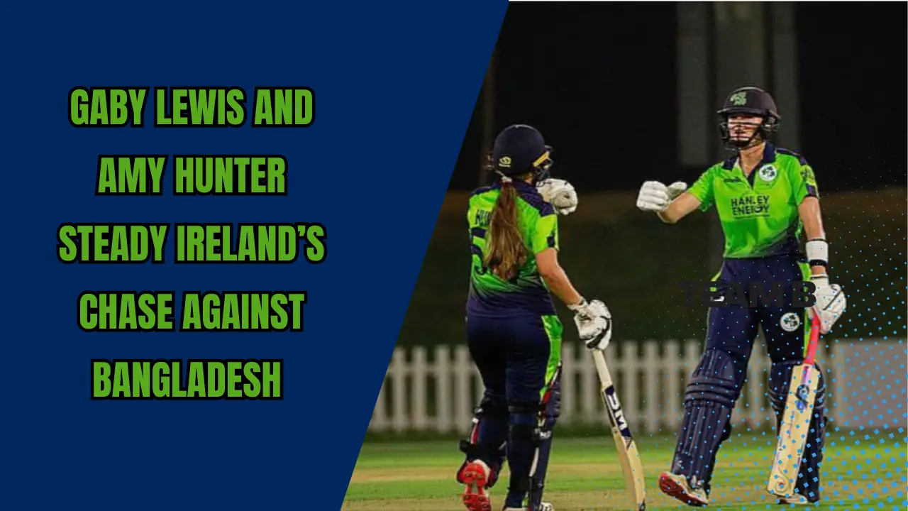 Bangladesh vs Ireland Women : Ireland Women cricketers Gaby Lewis and Amy Hunter batting during the 3rd T20I.