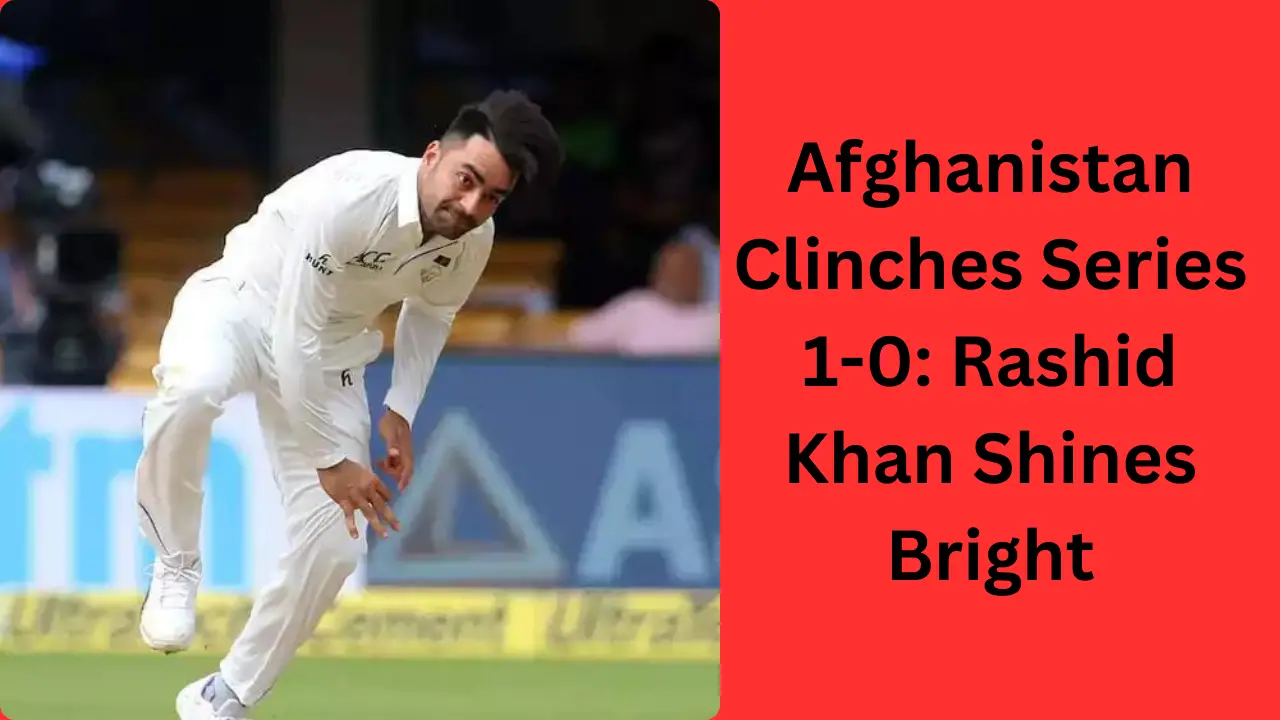 ZIM vs AFG: Rashid Khan celebrates his 7-wicket haul in the final Test against Zimbabwe.