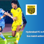 Hyderabad FC vs Mumbai City FC live match action in ISL 2024-25