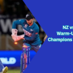 NZ vs AFG Champions Trophy 2025 warm-up match action shot.