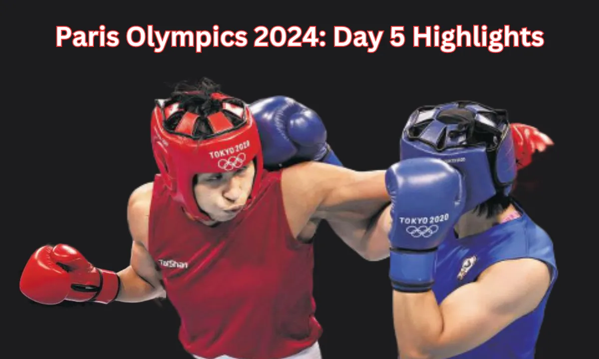 Lovlina Borgohain boxing at the Paris Olympics 2024