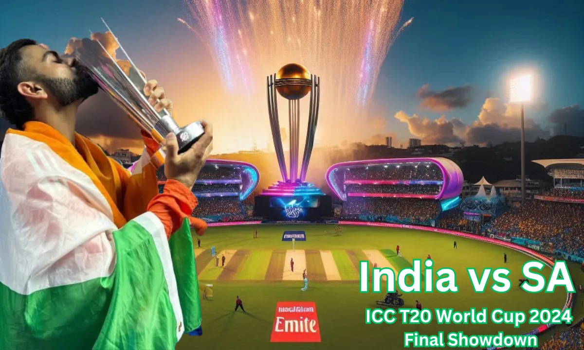 India vs SA in the ICC T20 World Cup 2024 final at Kensington Oval.