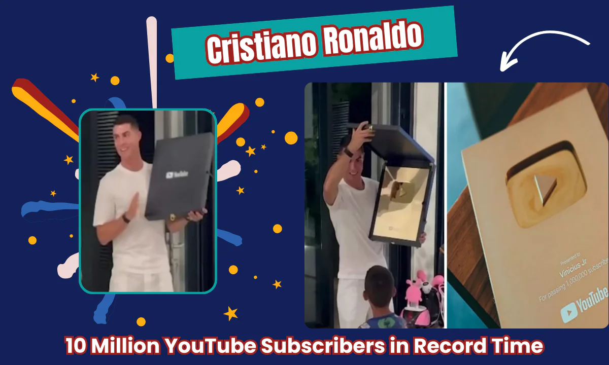 Cristiano Ronaldo's celebrating his YouTube milestone with 10 million subscribers.