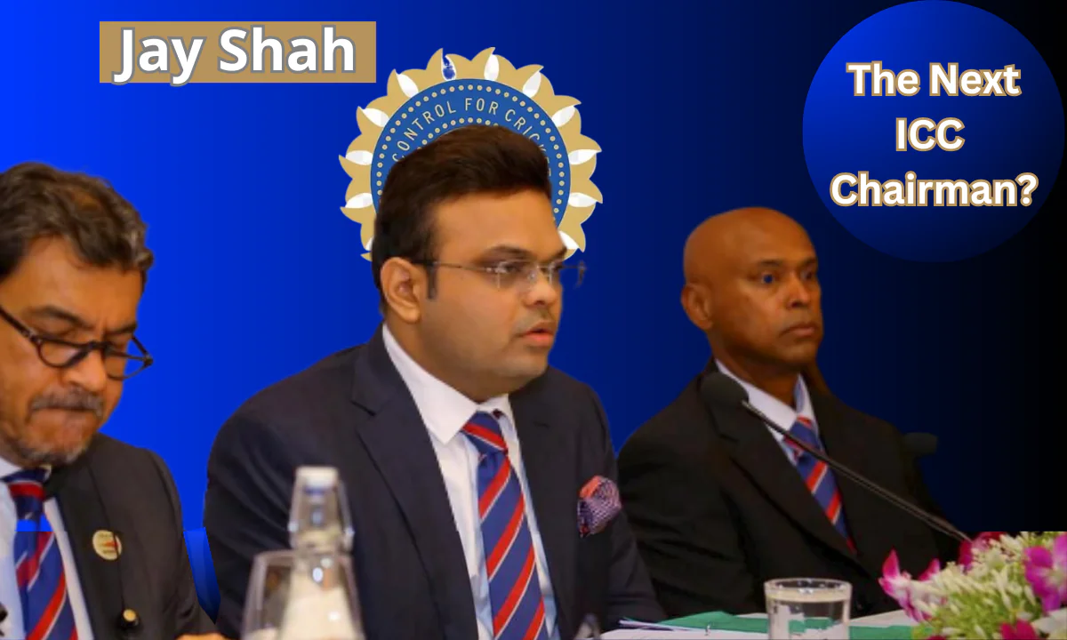 Jay Shah speaking at a BCCI event, symbolizing his leadership in cricket administration.