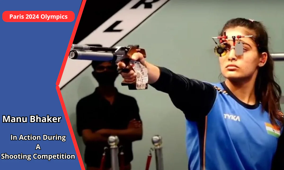 Manu Bhaker during a shooting competition