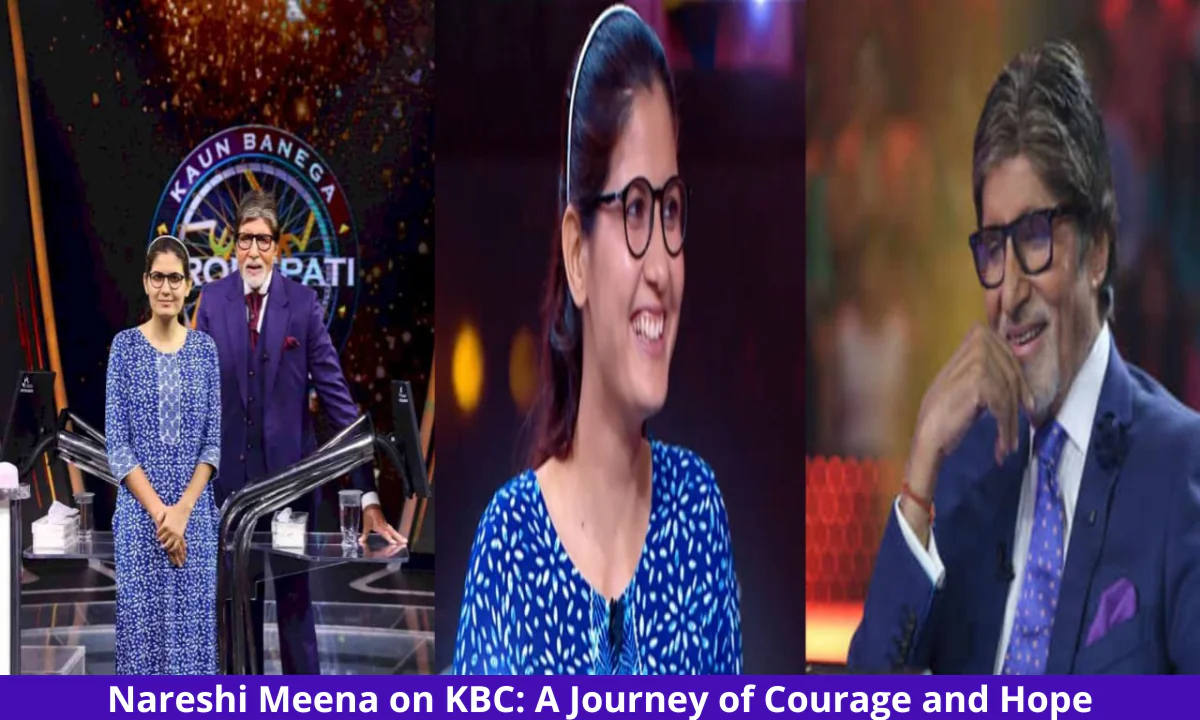 Nareshi Meena KBC: Nareshi Meena sitting on the Kaun Banega Crorepati hot seat with Amitabh Bachchan.