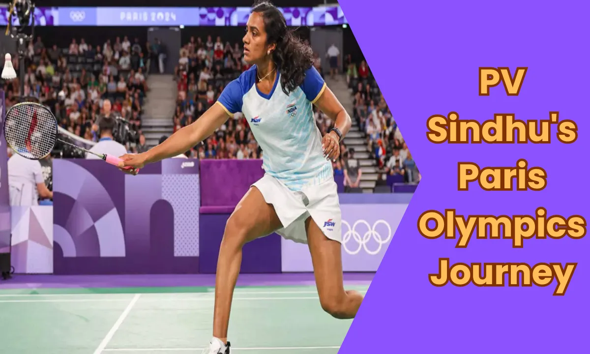 PV Sindhu playing against He Bing Jiao in the Paris Olympics 2024.