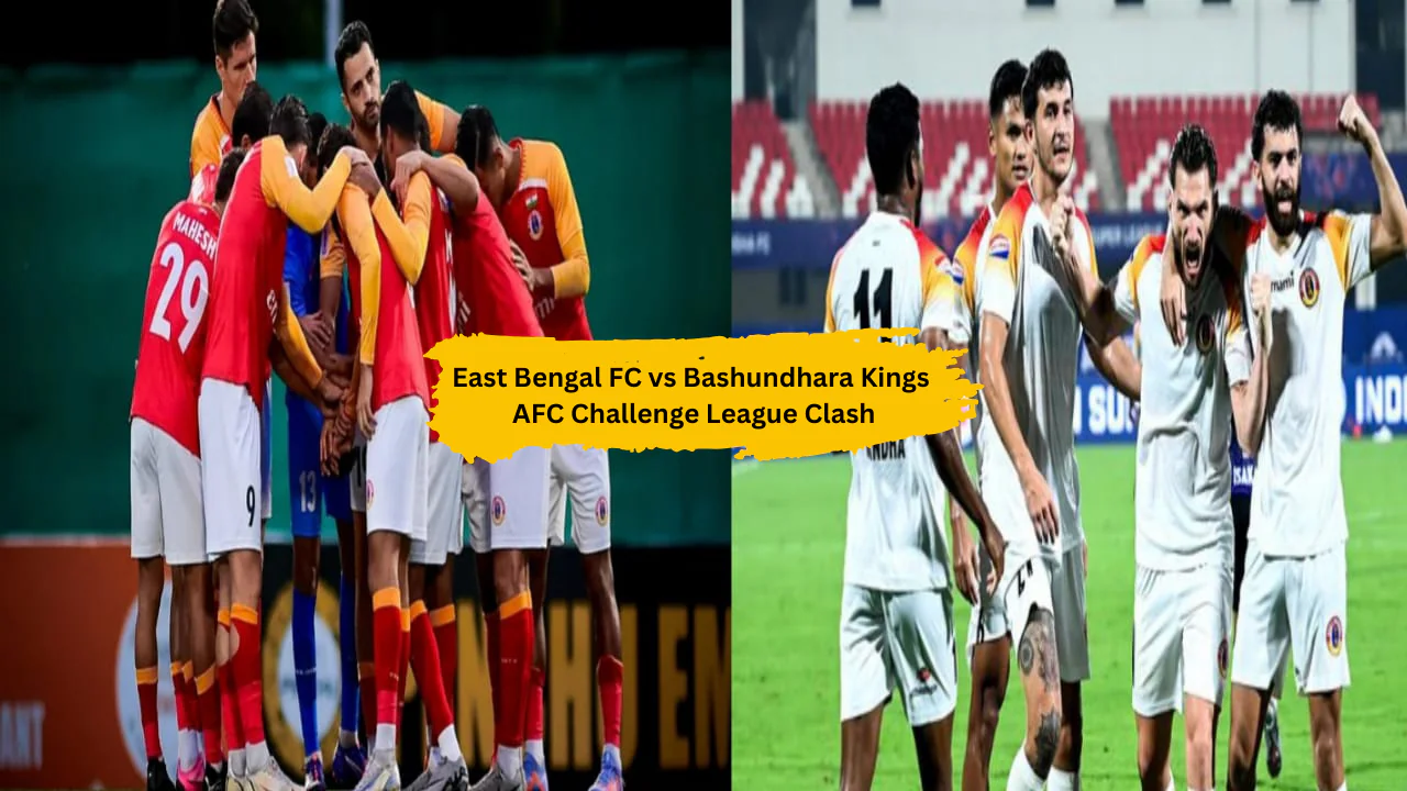 East Bengal FC players in action during AFC Challenge League match.