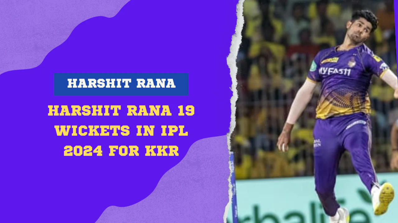 Harshit Rana in action for Kolkata Knight Riders during IPL 2024, showcasing his bowling skills.