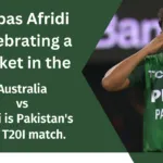 Australia vs Pakistan: Abbas Afridi celebrating a wicket in the Australia vs Pakistan 2nd T20I match.