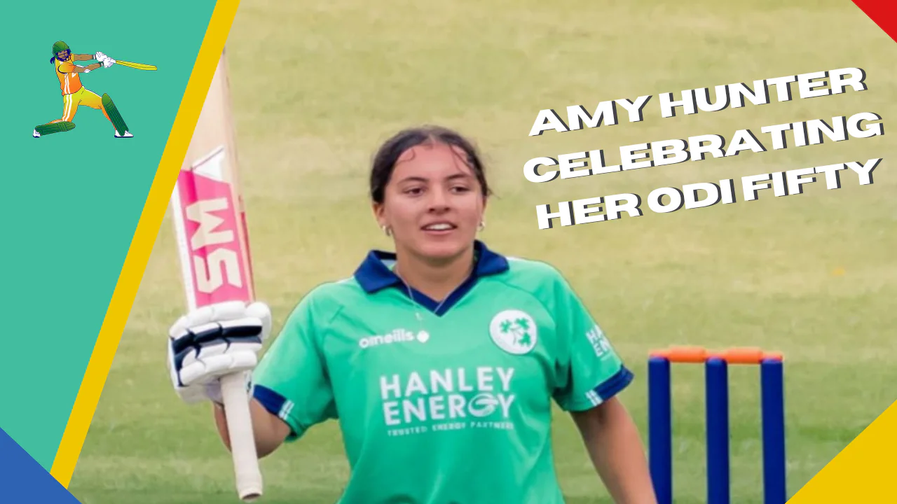 Bangladesh Women vs Ireland Women: Amy Hunter celebrating her ODI fifty.