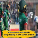 Bangladesh vs Afghanistan 3rd ODI: Mahmudullah raises his bat after scoring a half-century in the 3rd ODI against Afghanistan