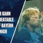 Oliver Kahn celebrating Bayern Munich’s Champions League victory in 2001.