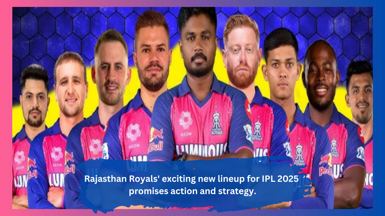 RR Full Squad IPL 2025: Rajasthan Royals players celebrating during an IPL match, symbolizing their revamped squad for IPL 2025.