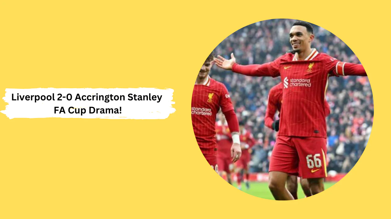 iverpool vs. Accrington Stanley FA Cup: Liverpool players celebrating a goal against Accrington Stanley in the FA Cup third round.