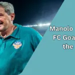 Manolo Marquez coaches FC Goa players during a match.