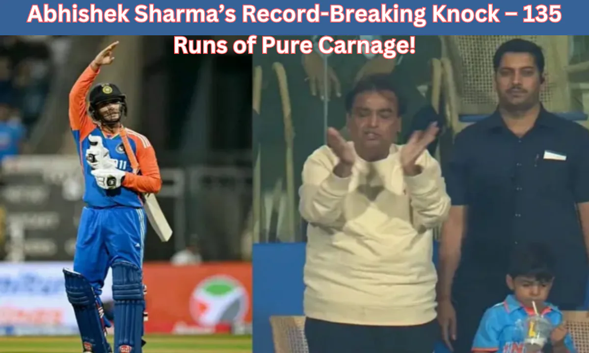 Mukesh Ambani cheering for Abhishek Sharma’s six during India vs England T20I.