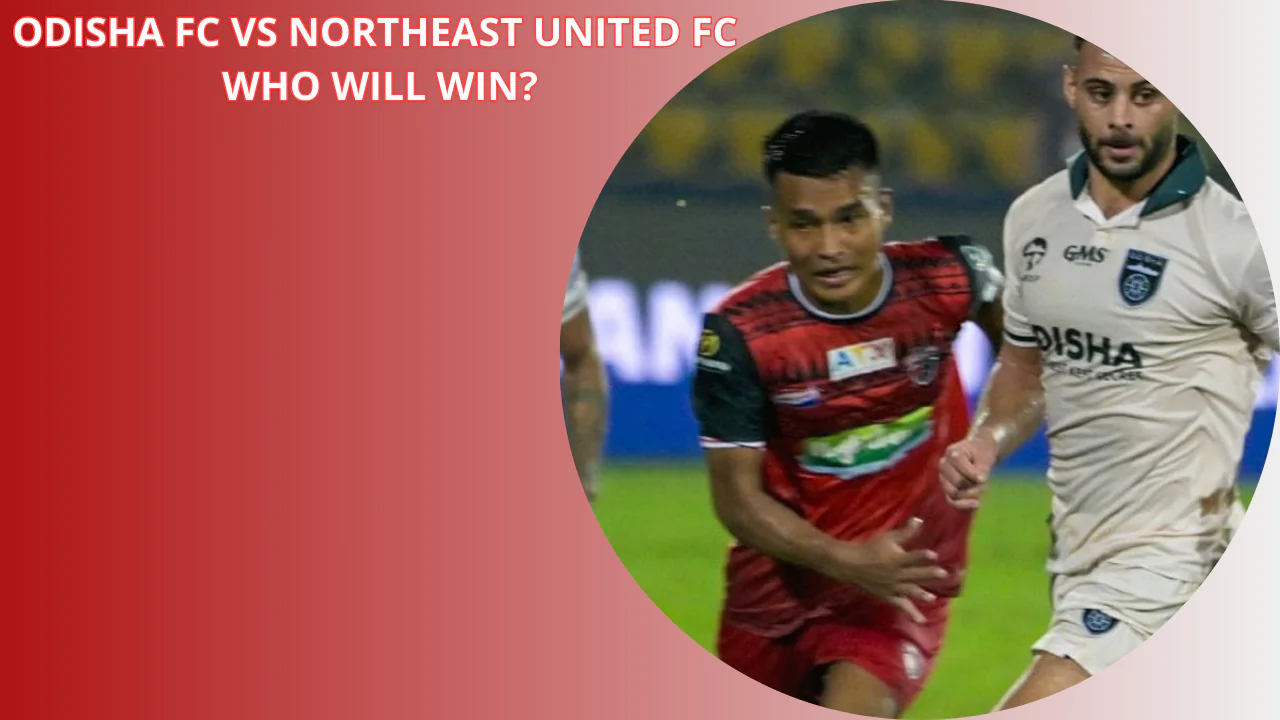 Odisha vs NorthEast United FC players in action.